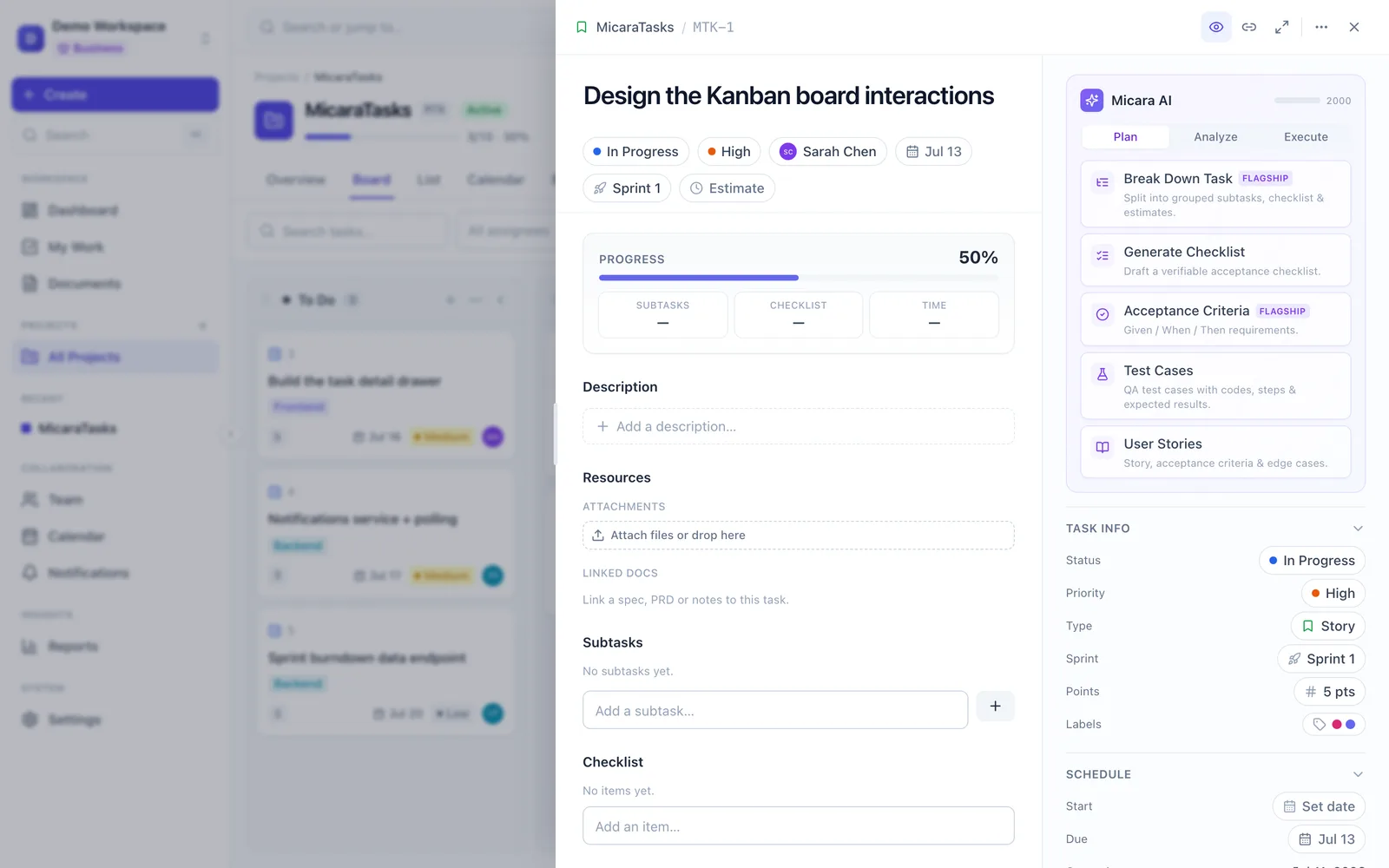 MicaraTasks — Task details
